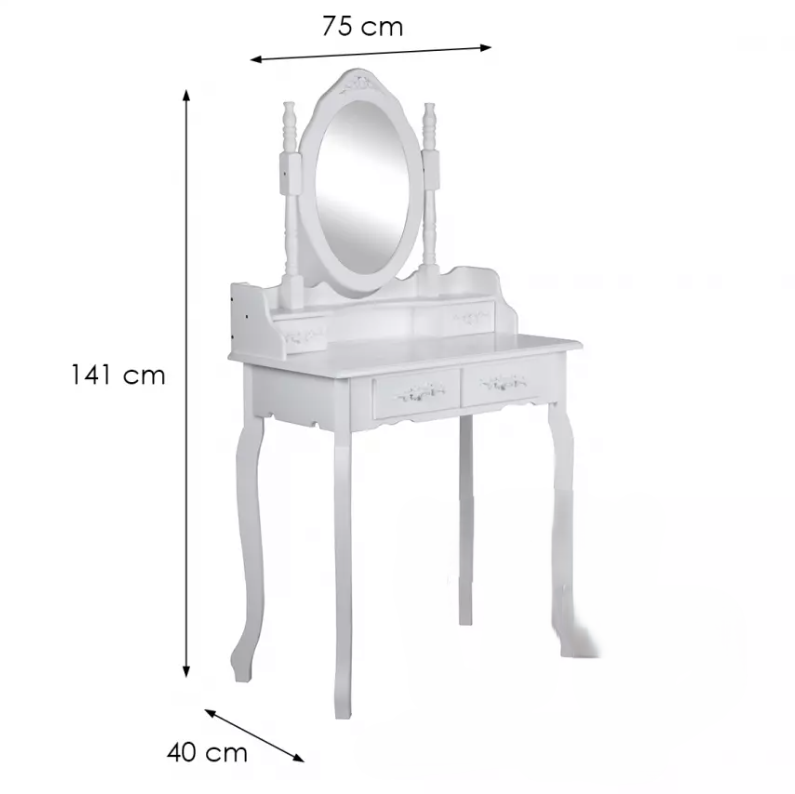NOVÝ Toaletní stolek Primadonna WHITE - 4