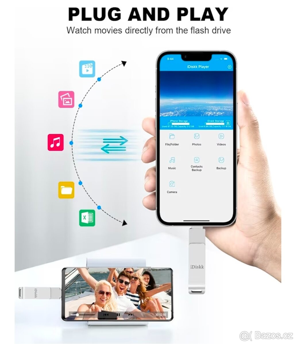 idiskk Flash disk 128 GB,3.0 pro Apple iPhone /iPad/Mac - 4