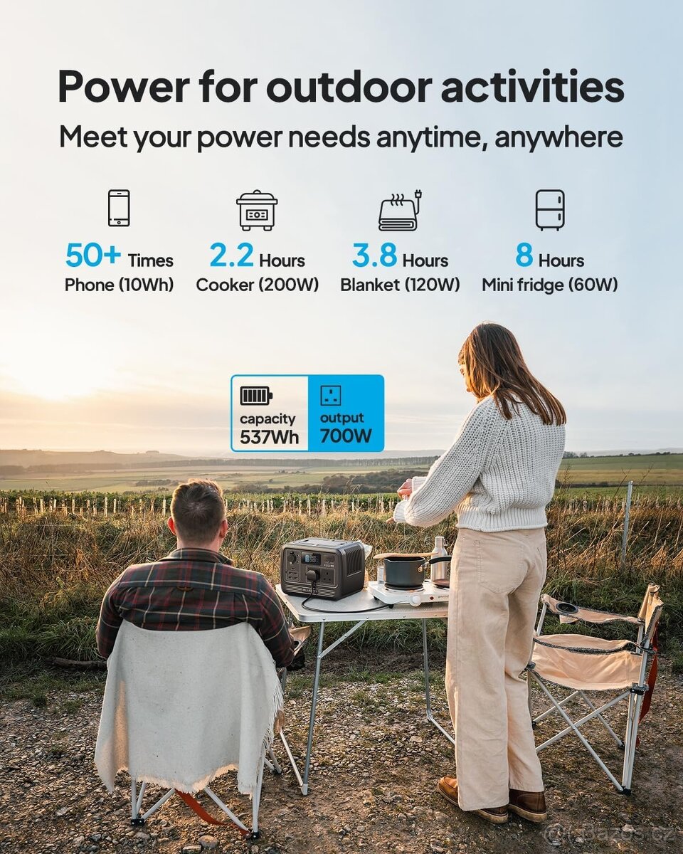 Nabíjecí stanice Bluetti PS54 - 537Wh, 700W - 4