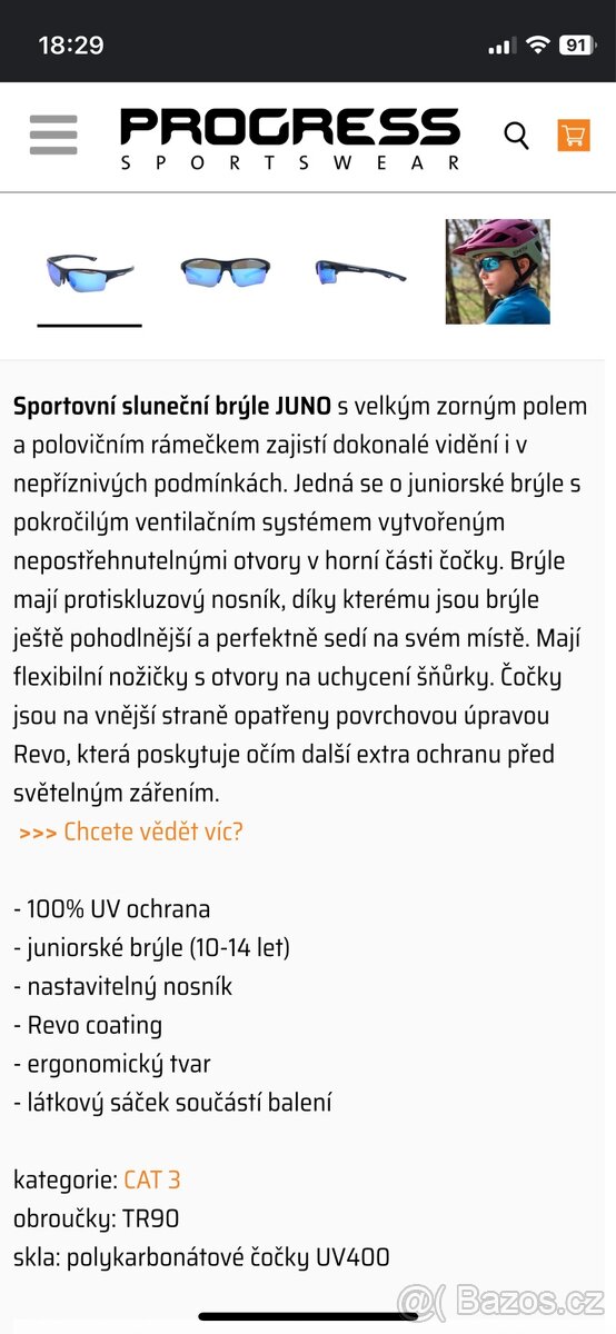 Juniorské sluneční brýle Progress Eywear. - 4