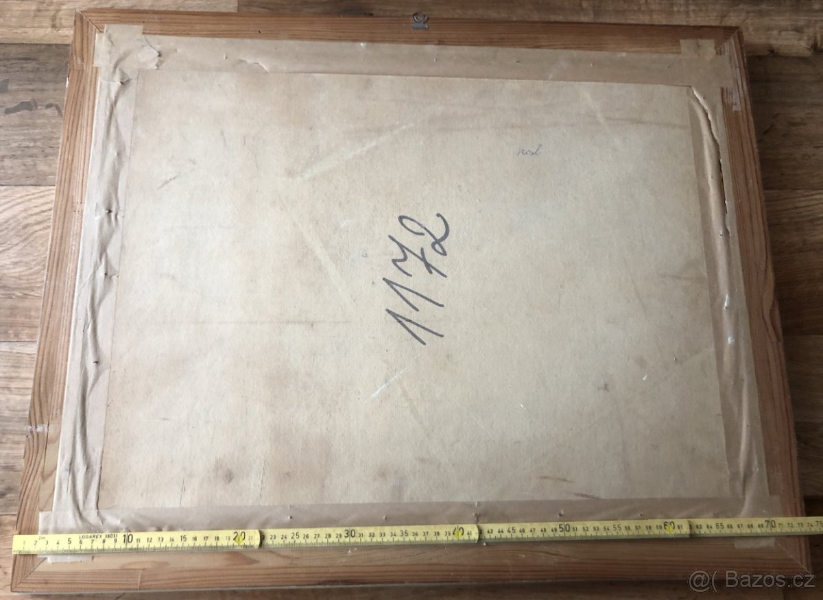 Starožitný obraz: Zátiší s knihou a kalichem - 4