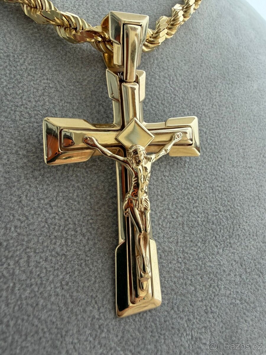 Zlaty kříž - přívěsek 19.67g 585 14k - NOVY NENOŠENÝ ZLATO - 4