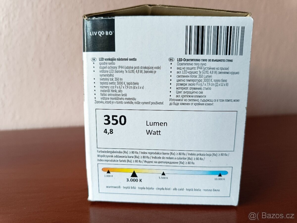 Venkovní nástěnné LED světlo antracit - 4