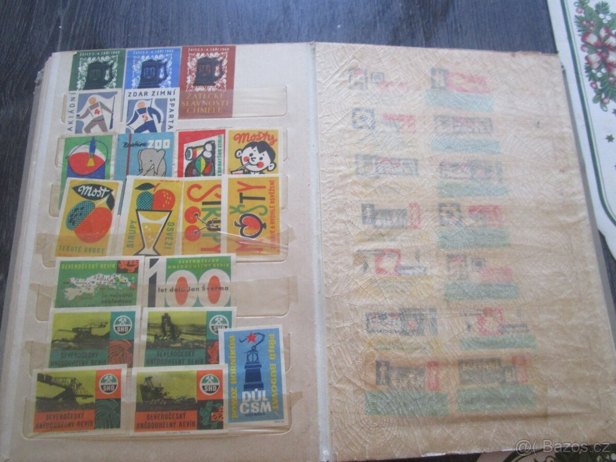 staré album -nálepky od sirek - 4
