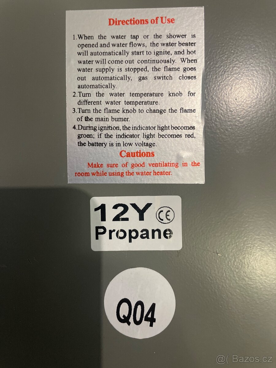 Kempingový průtokový ohřívač vody PB - 4