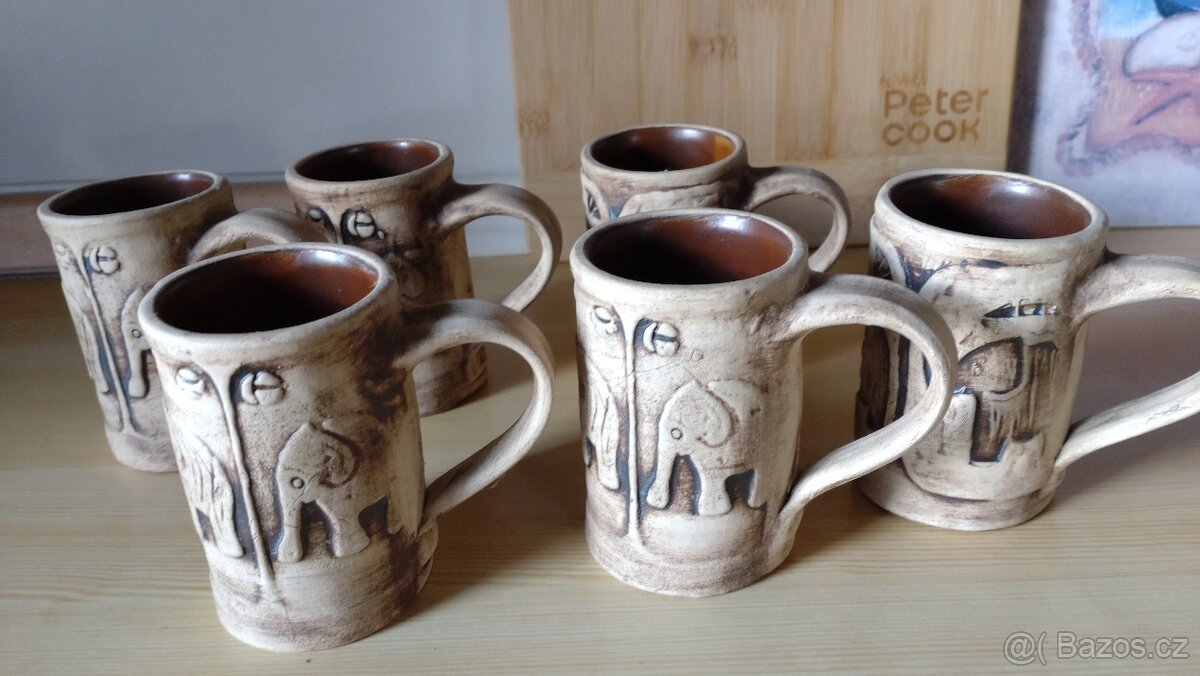 Servis keramických hrnků se slony - 4