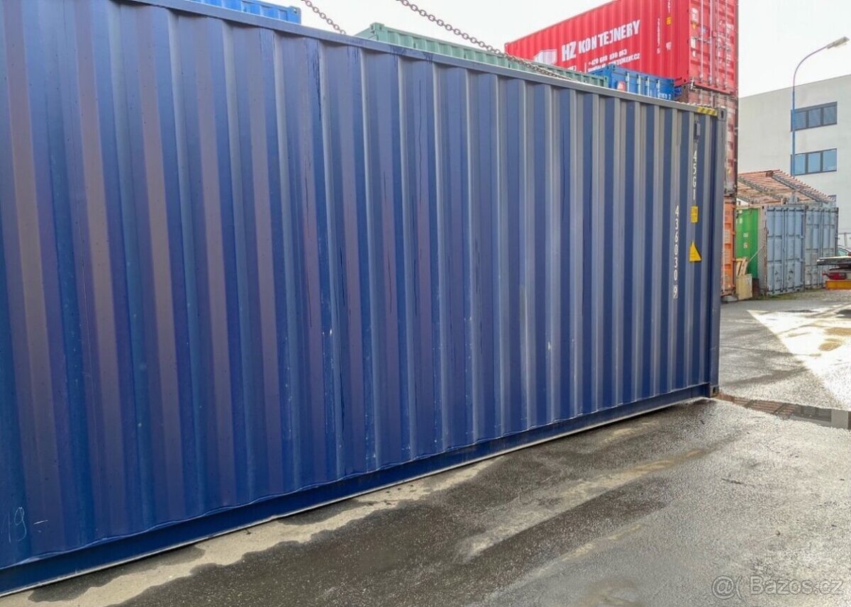 Lodní kontejner modrý 40HC DODÁNÍ ZDARMA - 4