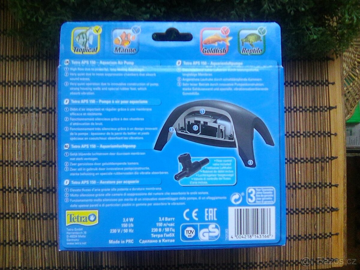 Akvarijní vzduchovací motorek APS 150 Tetra - nový - 4