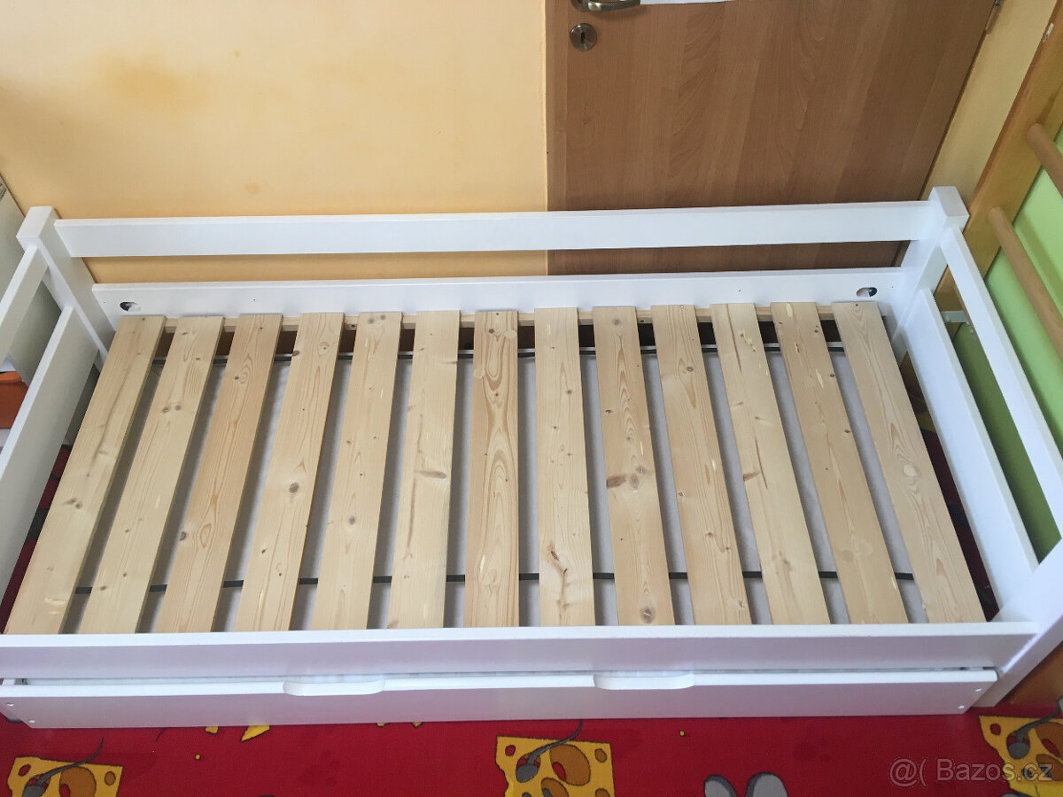 Postel Lucas s přistýlkou - masiv buk bílá - 4