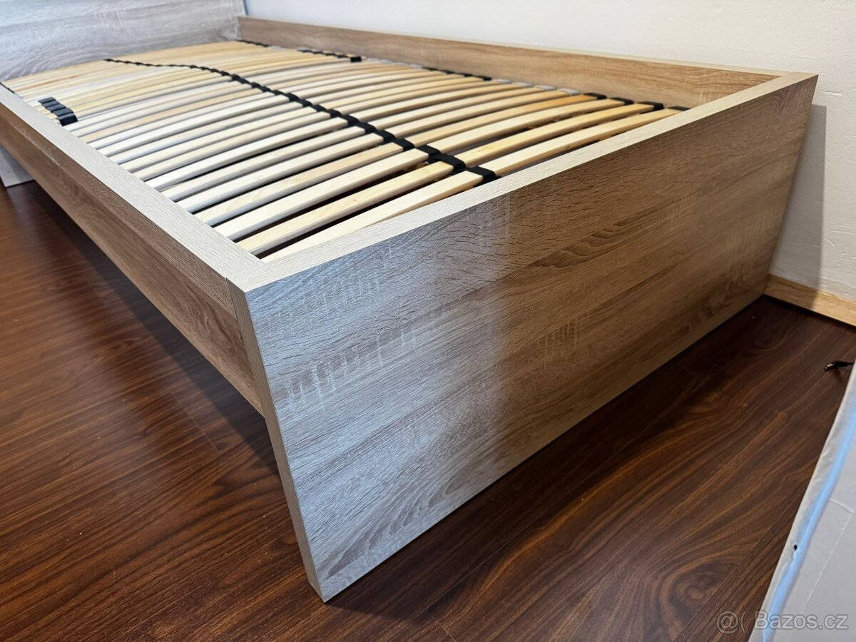 2x Postel 90x200 + rošty + matrace - 4