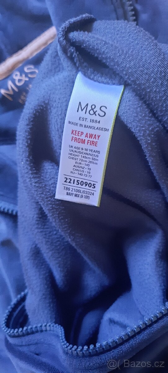 Sametový overal Marks&Spencer vel.128 - 4