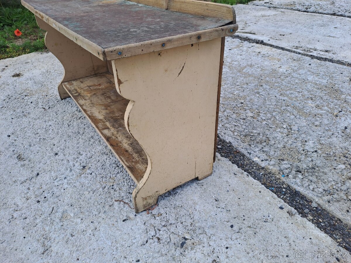 lavička - botník na chalupu - 4