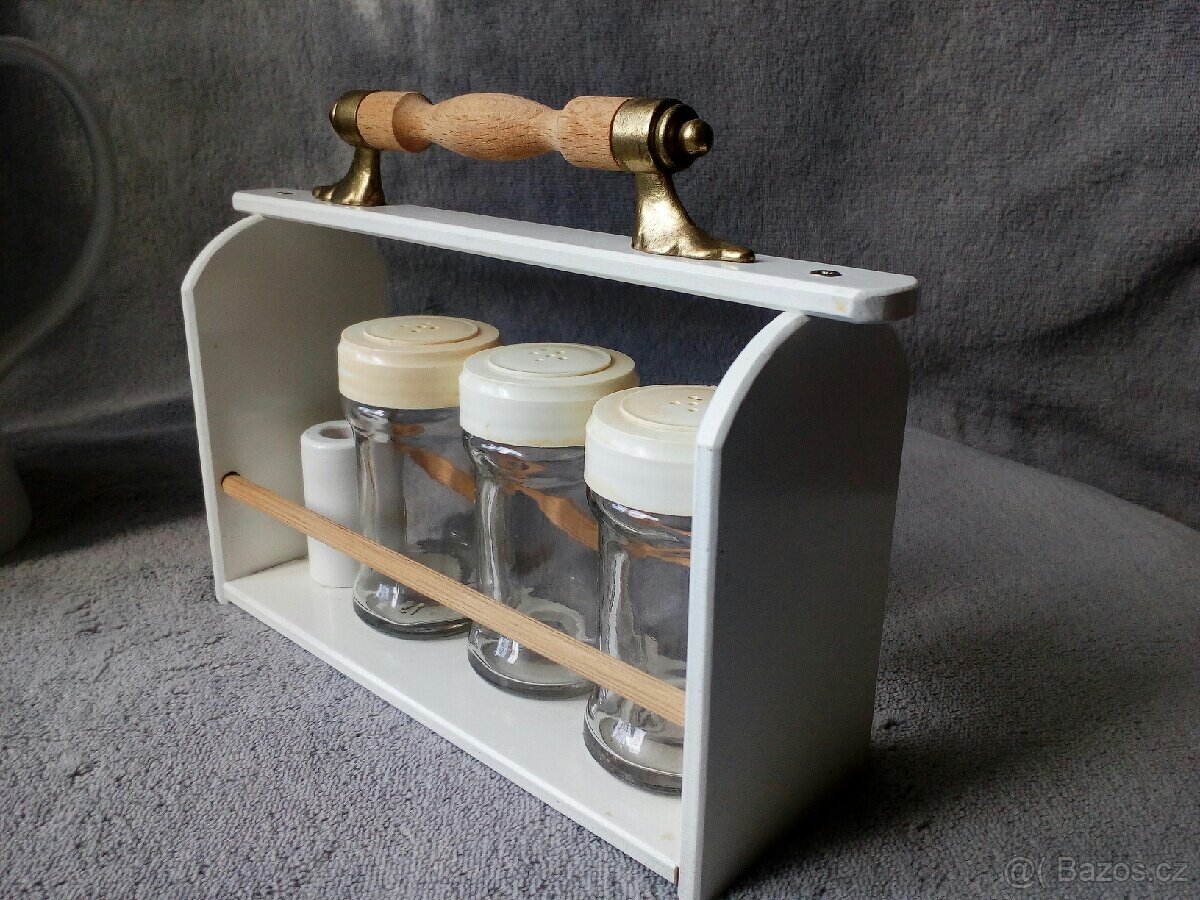 RETRO -betlém,kořenky,lampička,kovová polička - 4