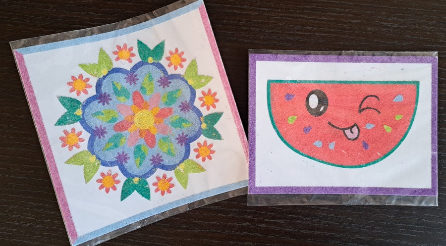 Malování pískem - dekorační písek - sand painting - 4