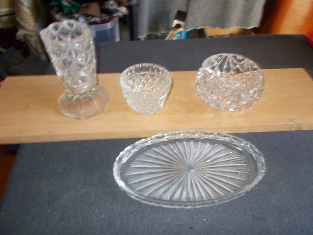 Broušené sklo 4 ks - 4