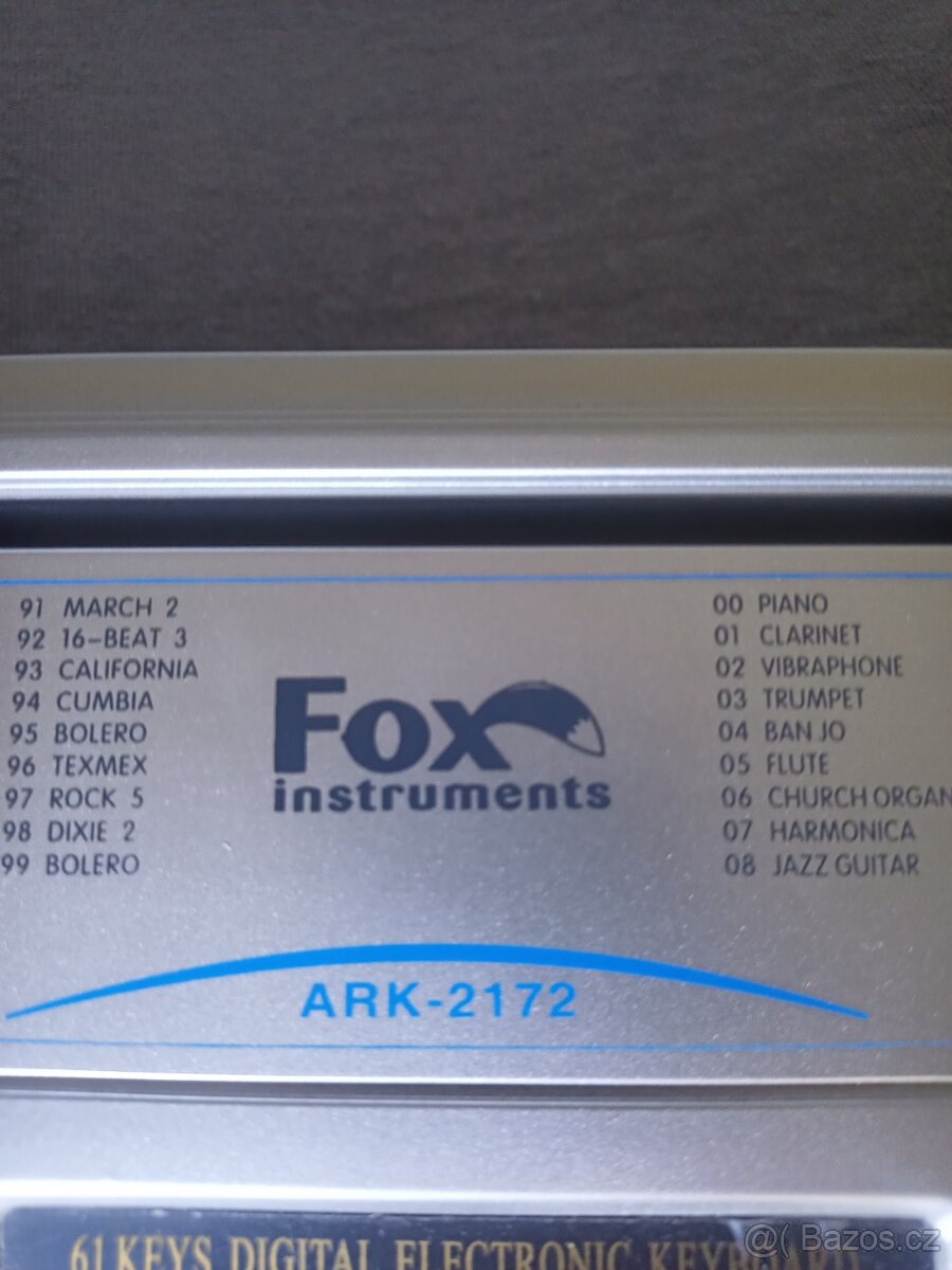 KLávesy FOX. Model ARK - 2172 - 4