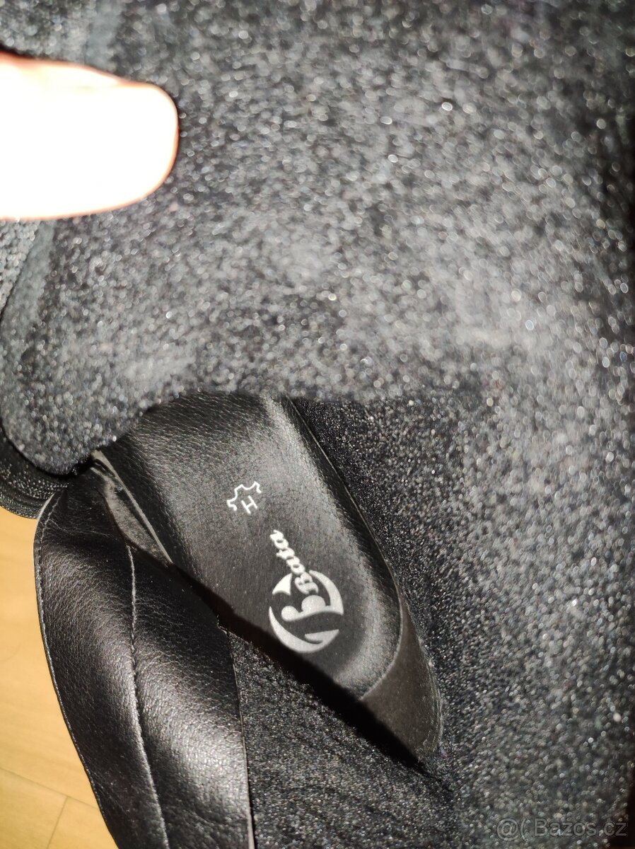 Černé kožené kozačky Baťa vel. 6,5 H - 4