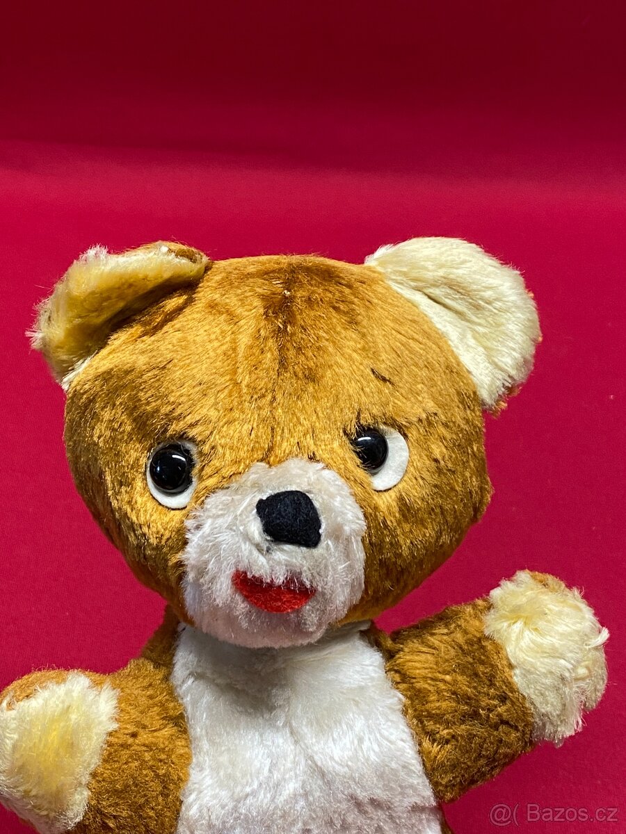 staré hračky plyšový medvěd retro hračka medvídek plyšák - 4