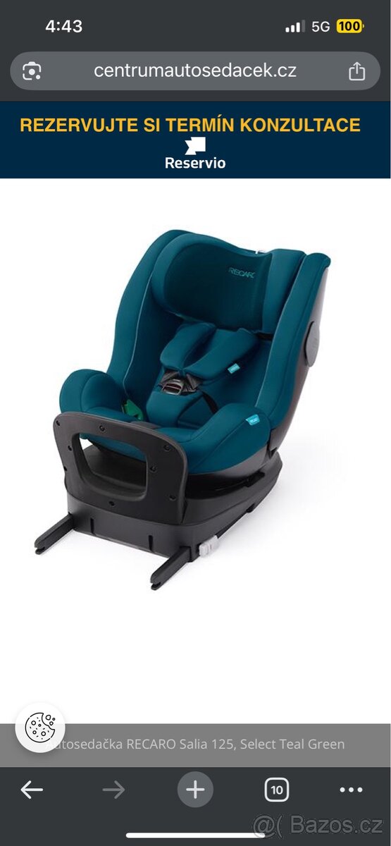 RECARO autosedačka,Salia 125 ,pěkný stav - 4