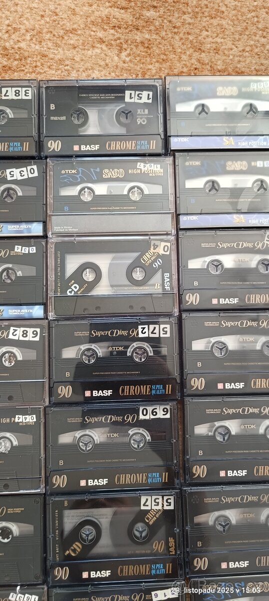 Nabízím cca 700 MC kazet Chromky, Metal MC Raritní , HF - 4