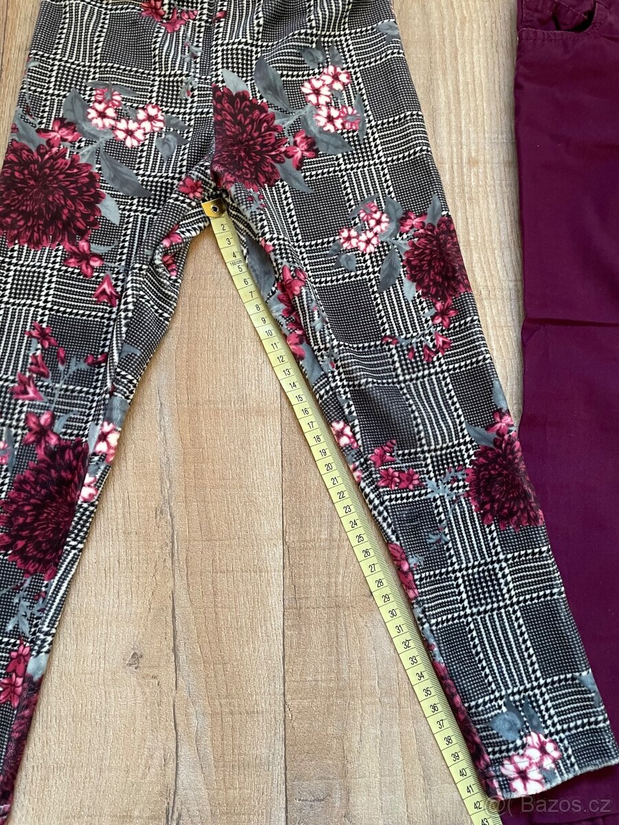 2x dívčí kalhoty 110/116 - 4