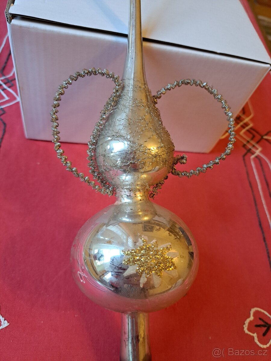 Starožitná špice na vánoční stromek - 4