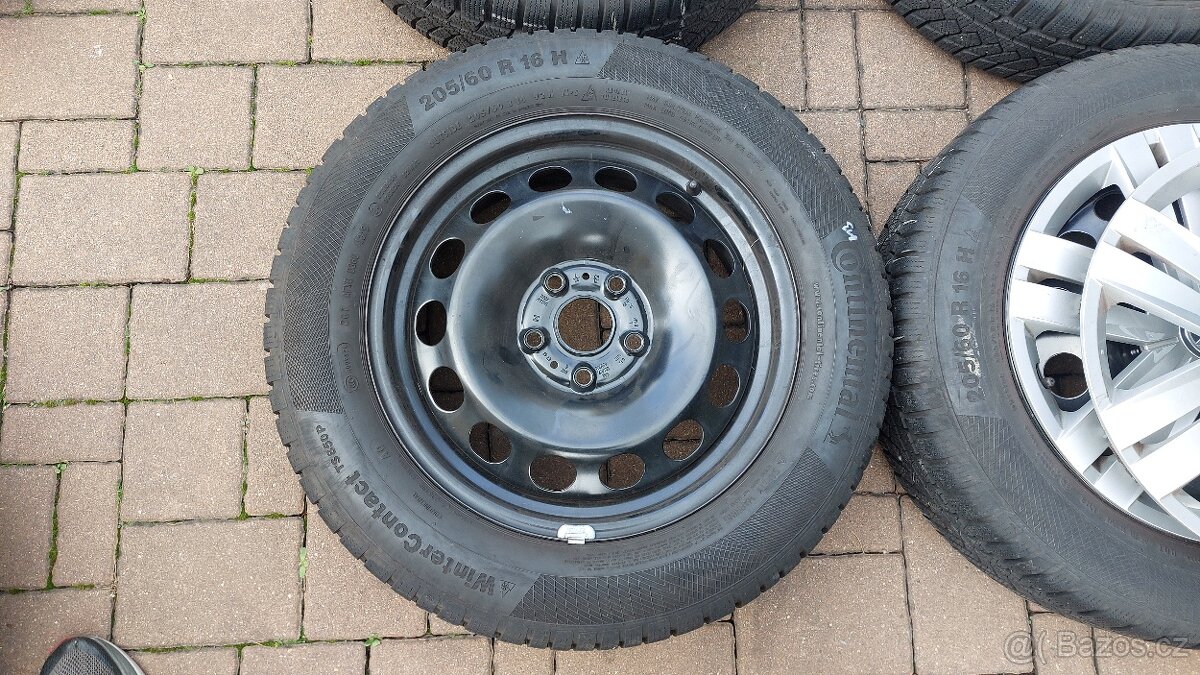 Kola zimní 16", orig. VW, rozteč 5x112mm, pneu 205/60/16 - 4