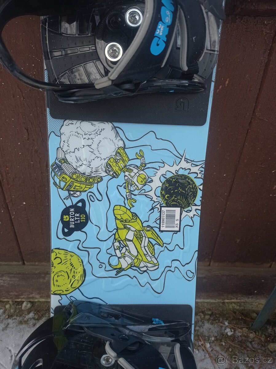 Prodám snowboard set BURTON 110cm - 4