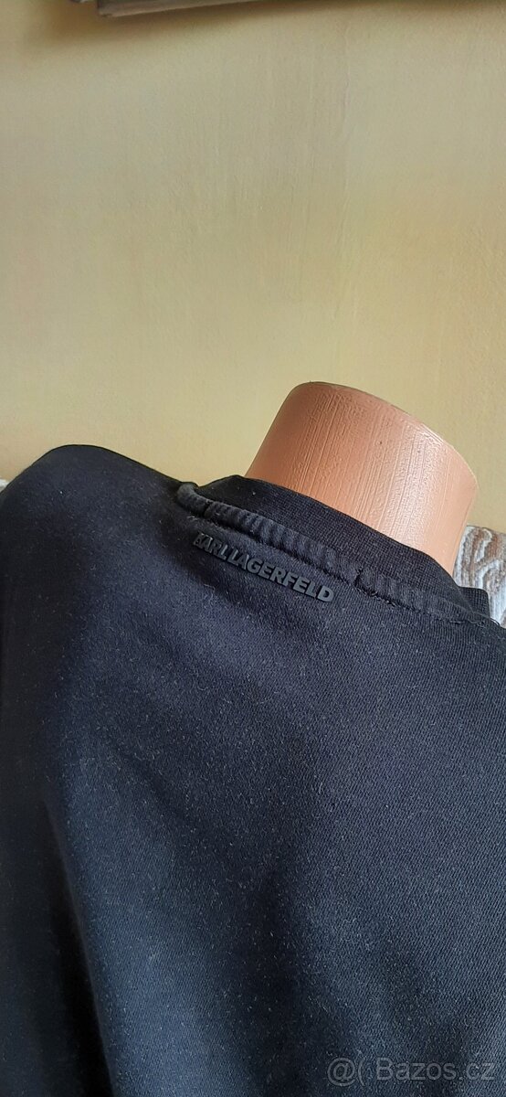 Originál černá mikina Karl Lagerfeld S - 4