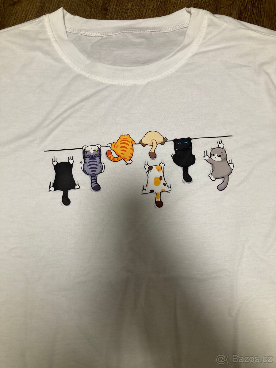 nová trička s kočkou vel XXL-XXXL - 4