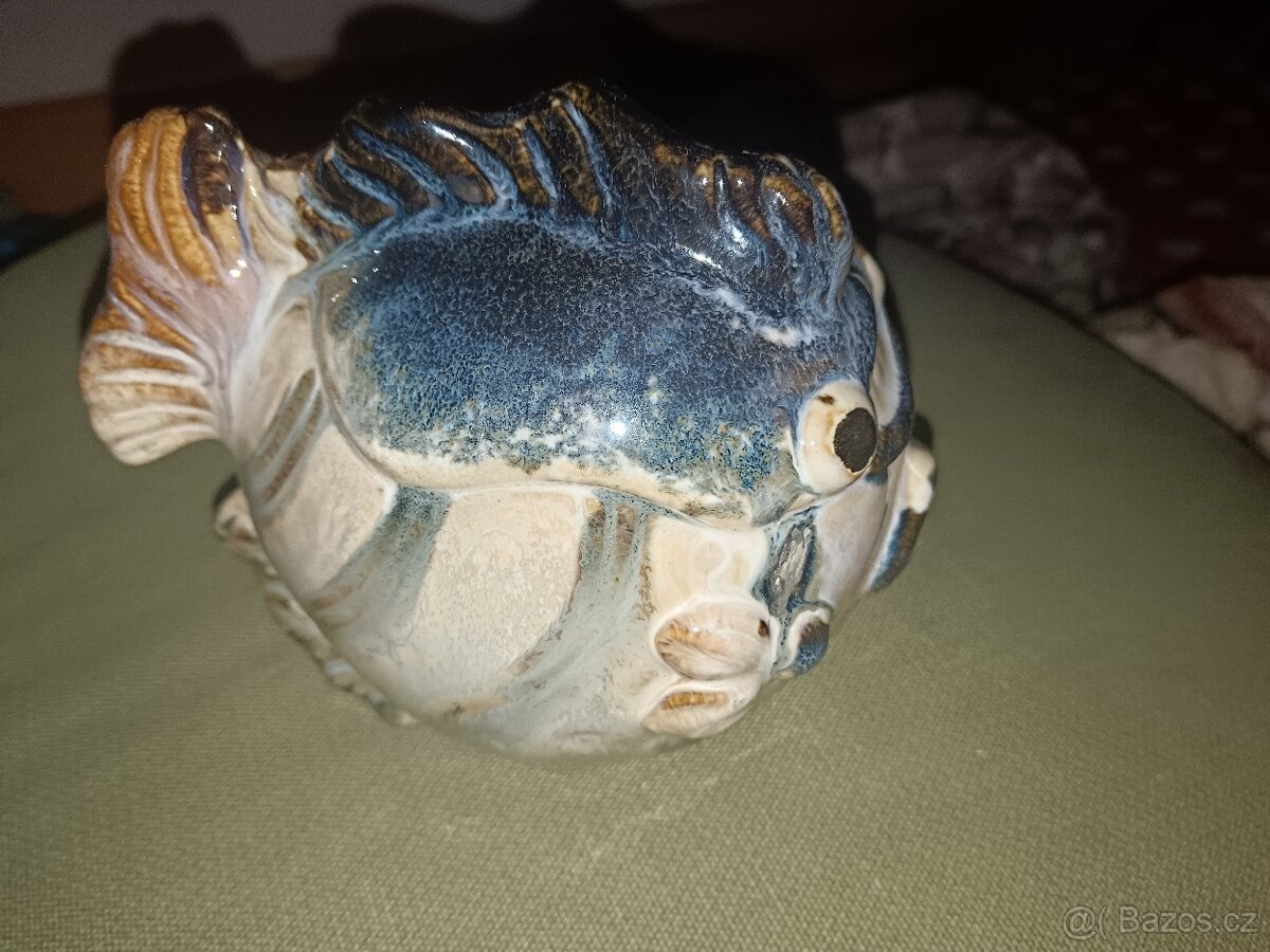 Keramická kasička ryba - 4