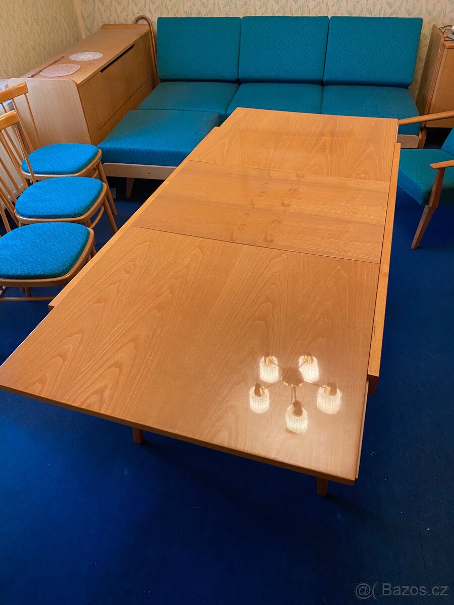 Obývací stěna, gauč, křesla, židle, stůl - 4