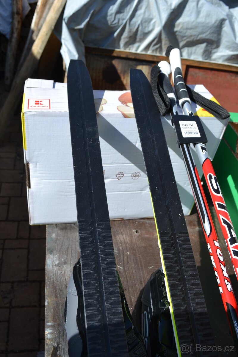 dětské běžky 130 cm s protismykem vazko SNS boty 33 - 4