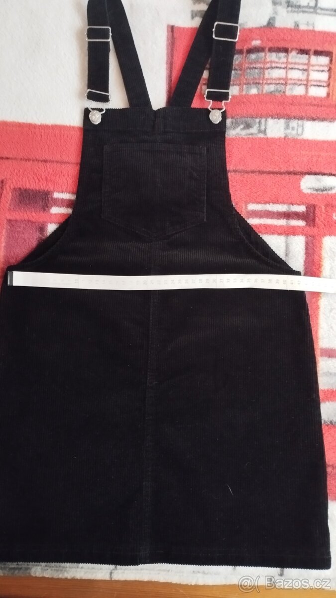 Manšestrová sukně s laclem - 4