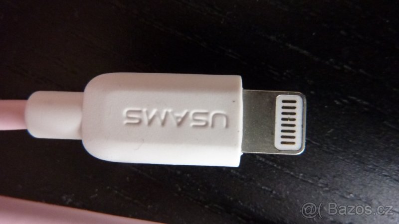 IPhone nabíjecí datový kabel růžový USAMS - 4
