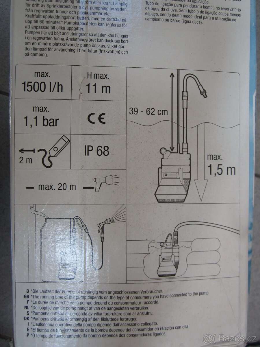 Gardena AKU čerpadlo do sudu - 4