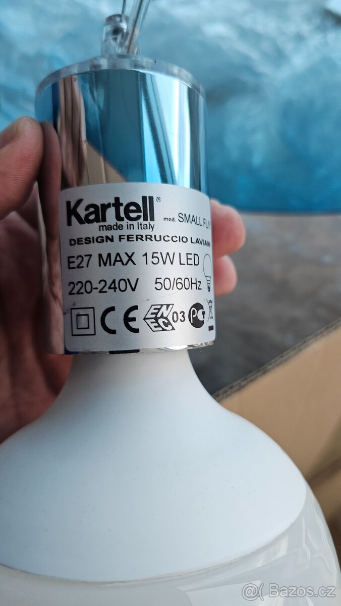 Kartell designová závěsná svítidla FL/Y Small, modrá světlá - 4