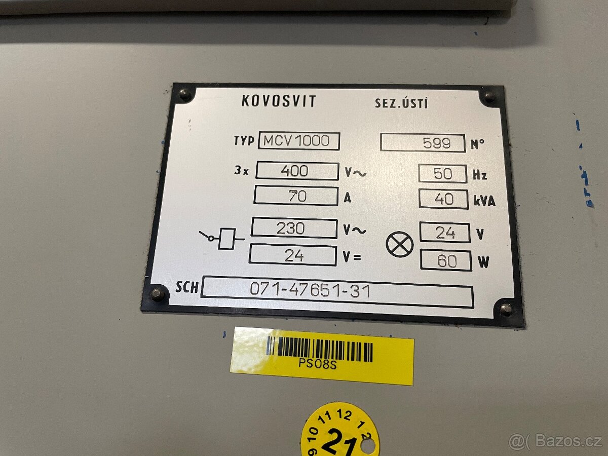 Obráběcí centrum MAS MCV 1000 Quick - 4