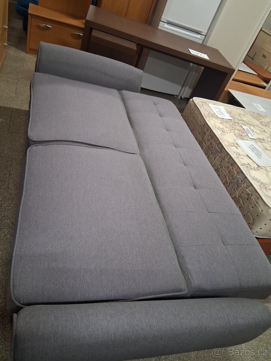 Pohovka šedá rozkládací - 4