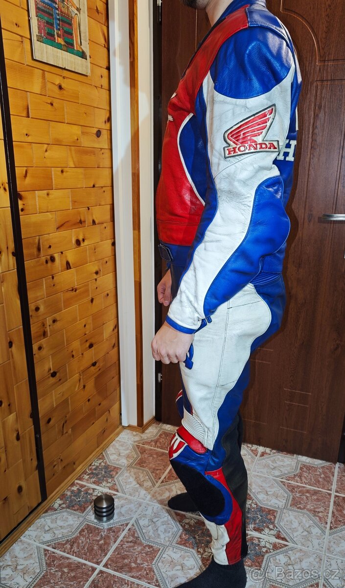 Dvoudílná moto kombinéza, kožená, pánská - 4