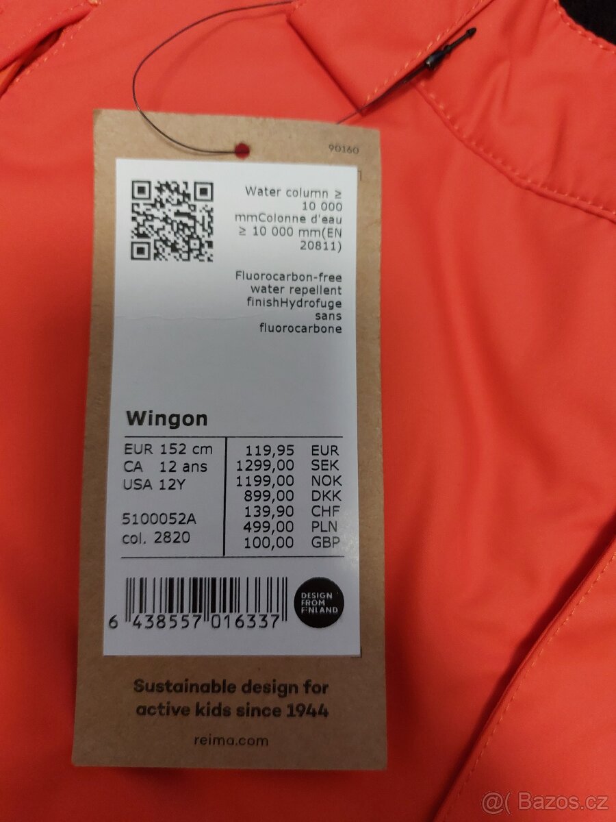 Nové zimní lyžařské kalhoty, oteplovačky, Reima Wingon, 152 - 4