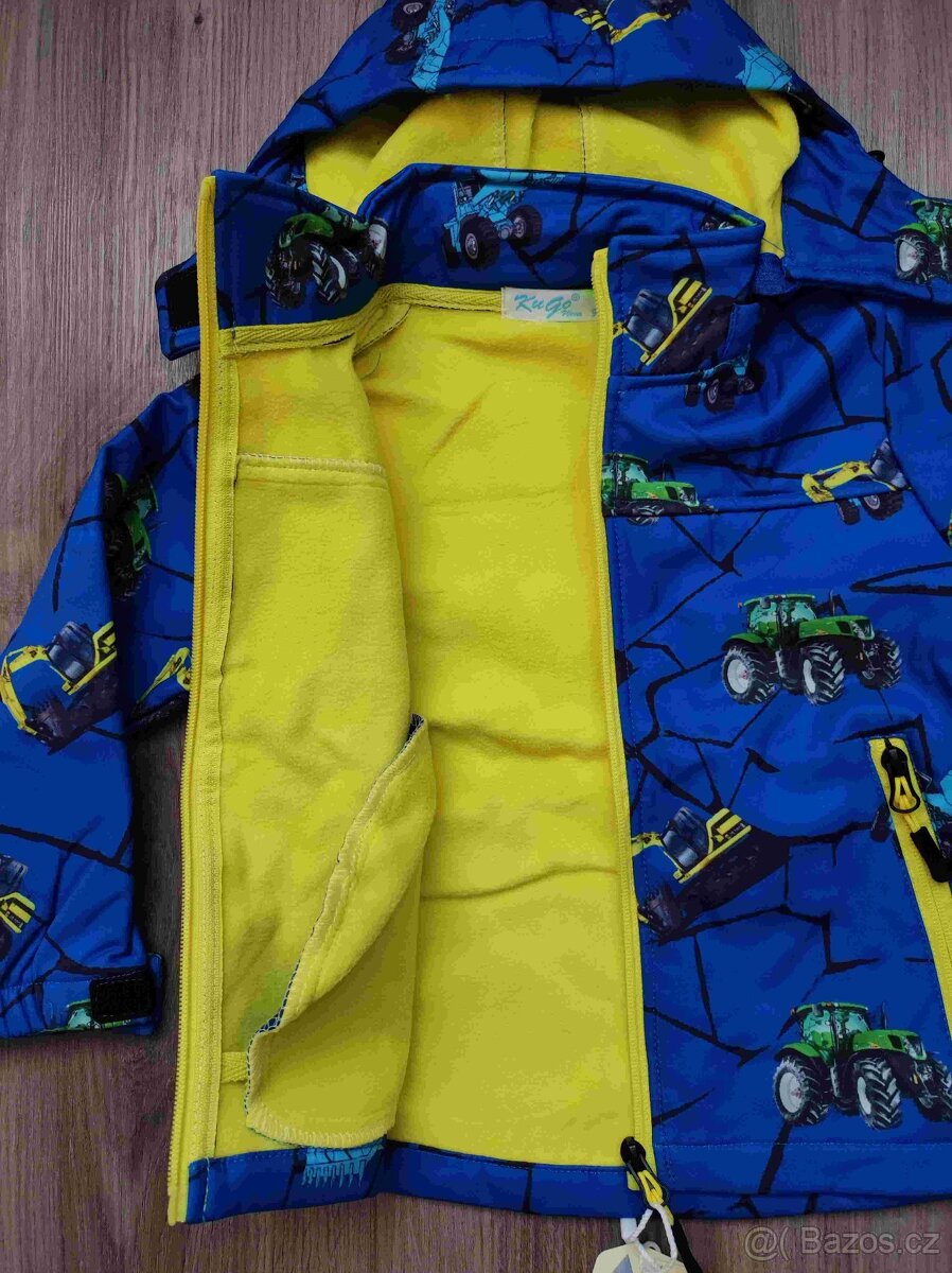 Softshellová jarní bunda dino/auta nová - 4