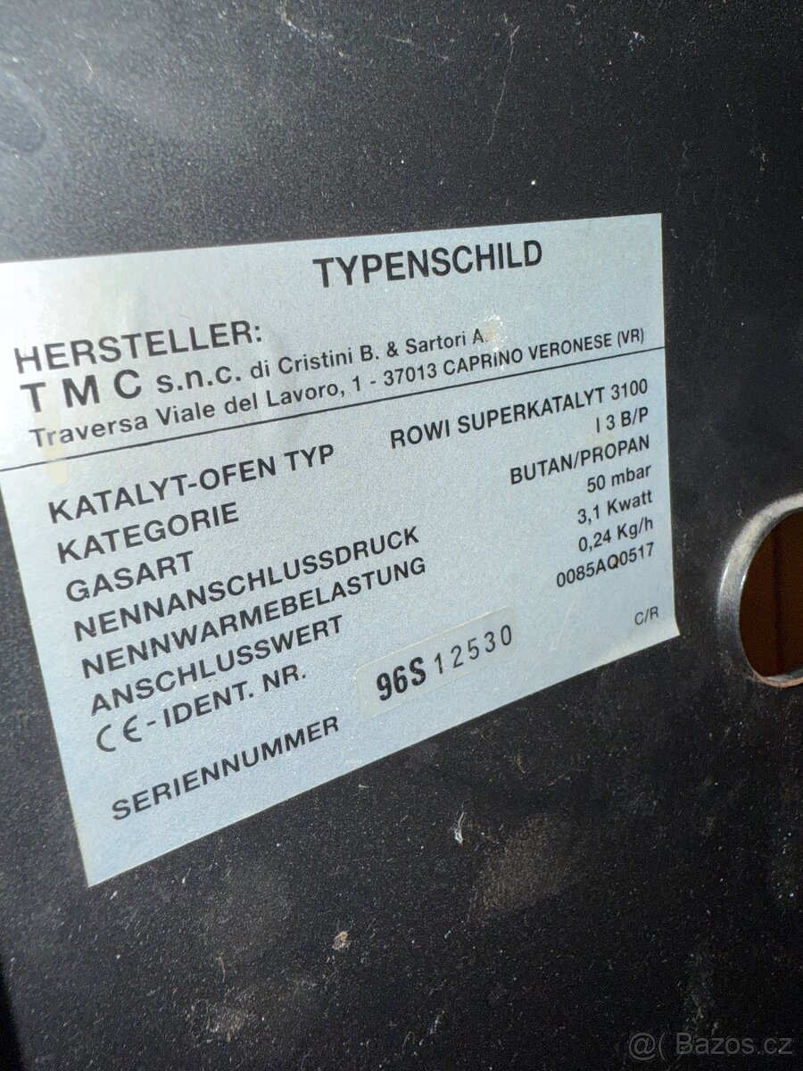 Plynová kamna ROWI 3100 - 4