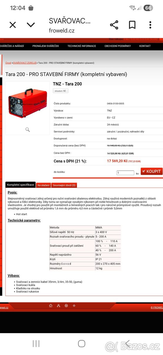 Svářečka Tara - 200 - 4