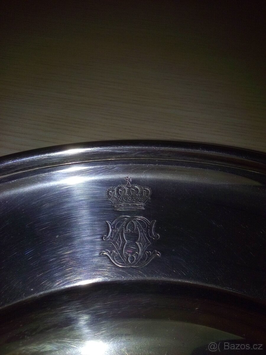 0,5kg stříbrný talíř Anglie-CENA STŘÍBRA=MIN. 13 785 - 4