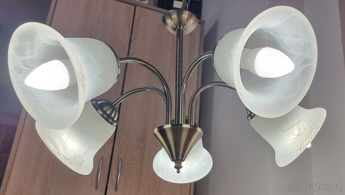 Pětiramenný lustr s LED - 4