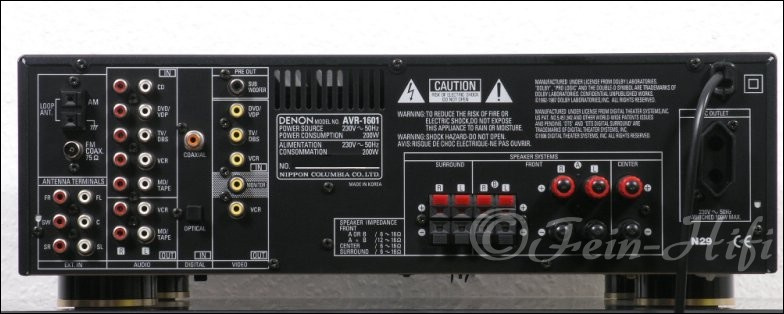 Denon AVR-1601 Dolby Digital DTS AV receiver, DO, návod - 4