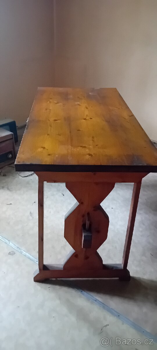 Selský starožitný stůl - 4