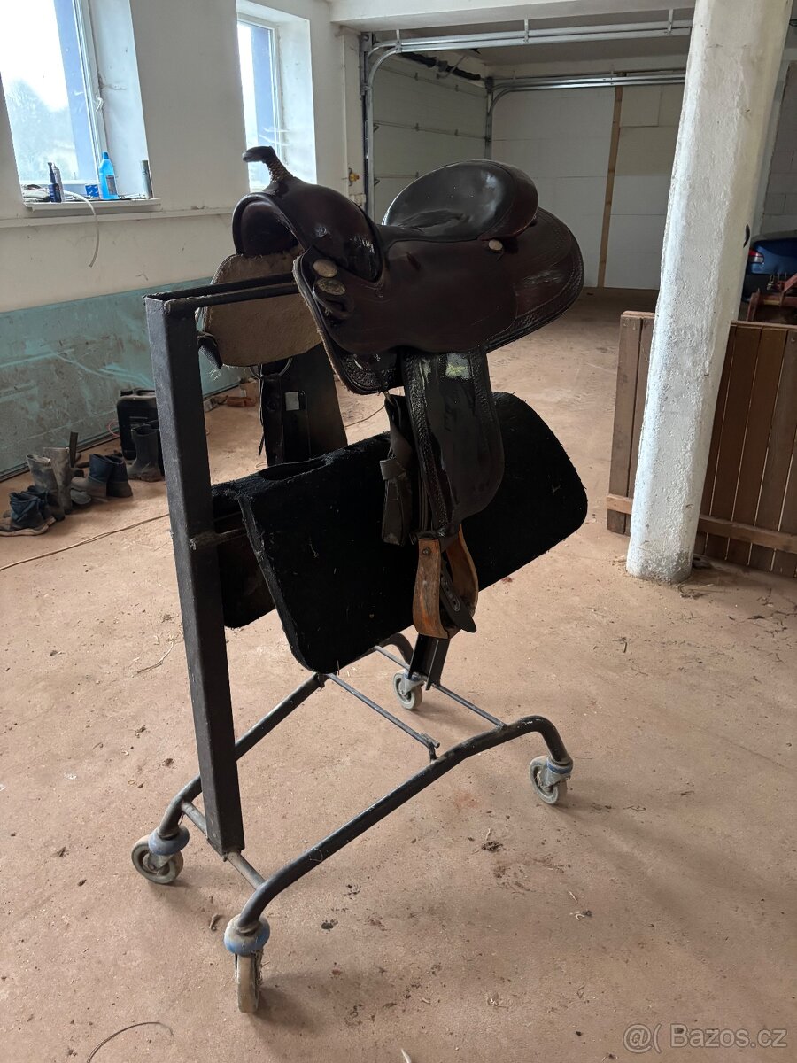 Stojan na dvě sedla pojízdný - 4
