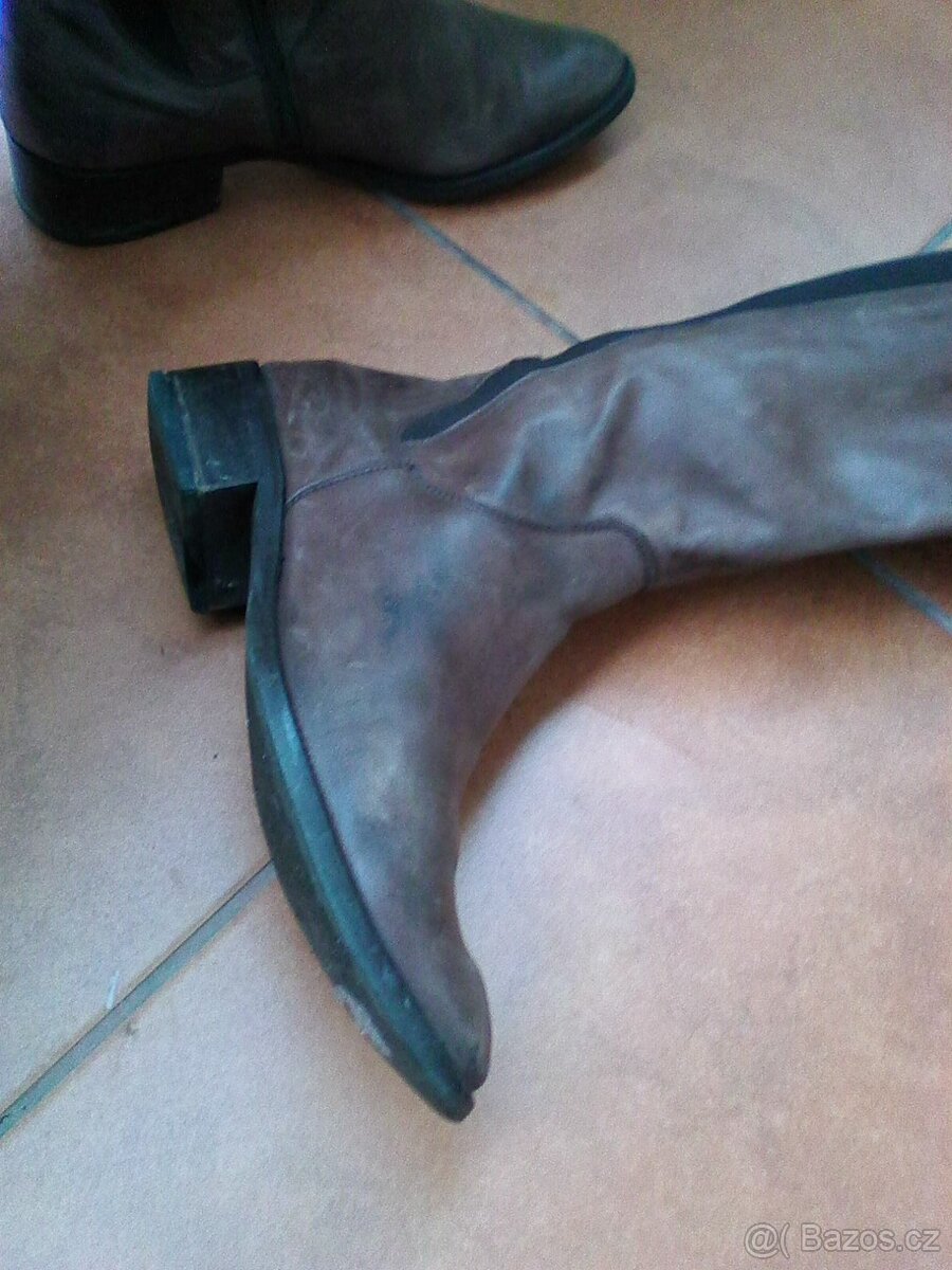 Dámské kožené kozačky vel. 38 - 4